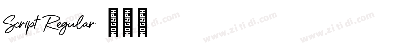 Script Regular字体转换